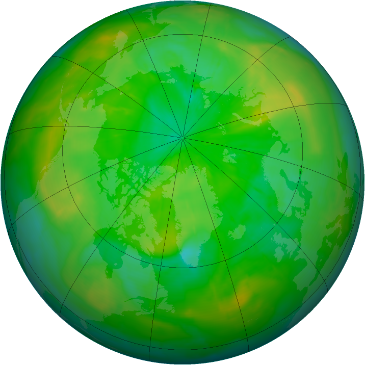 Arctic ozone map for 30 June 2009